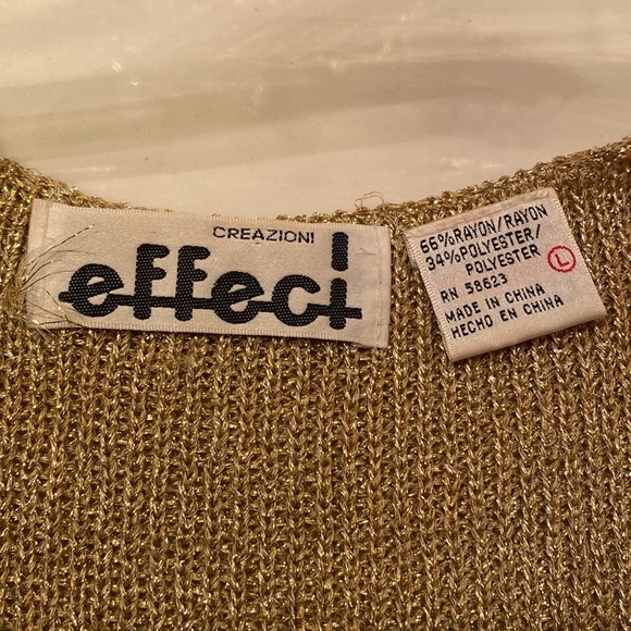 Creazioni effeci Woman’s top, size L, Gold metallic - Picture 3 of 3